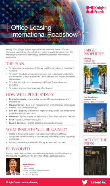 International Roadshow - Taking Sydney Office Stock to the World - Update 1